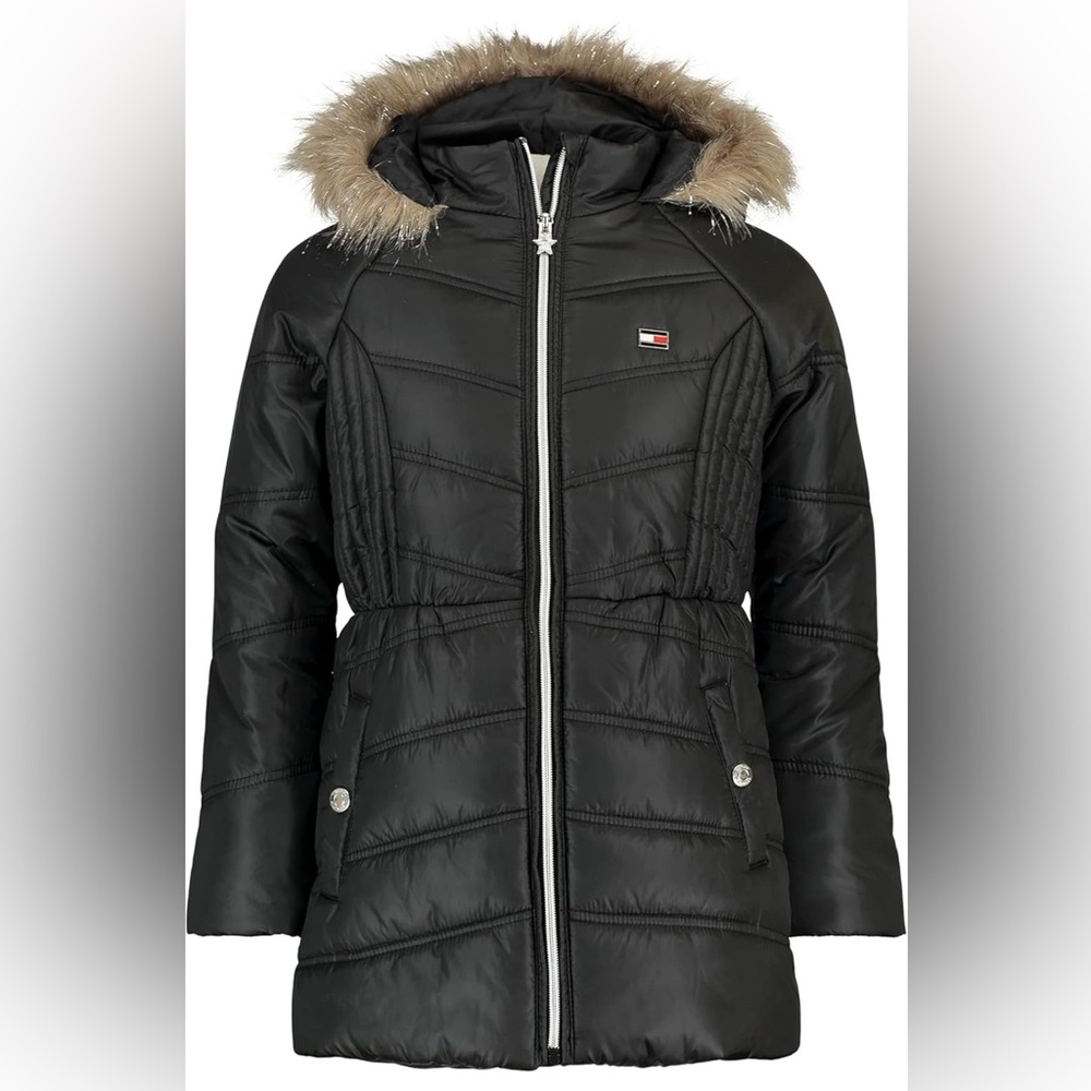 5/6 Tommy Hilfiger Girls' Long Length Heavyweight Puffer Jacket